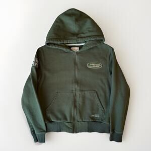 Red Canoe Land Rover Jacket Small Green Full Zip Fleece Sportswear England